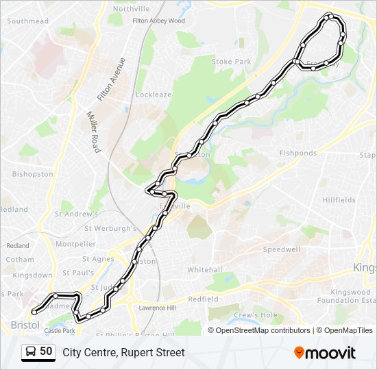 50 Bus Line Map