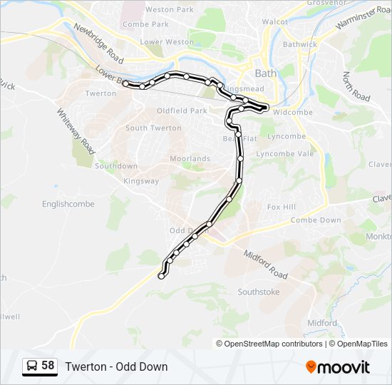 58 Bus Line Map