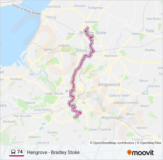 74 bus Line Map