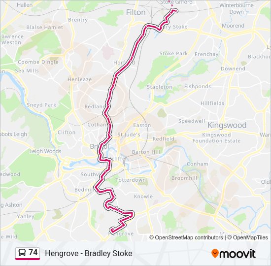 74 Bus Line Map