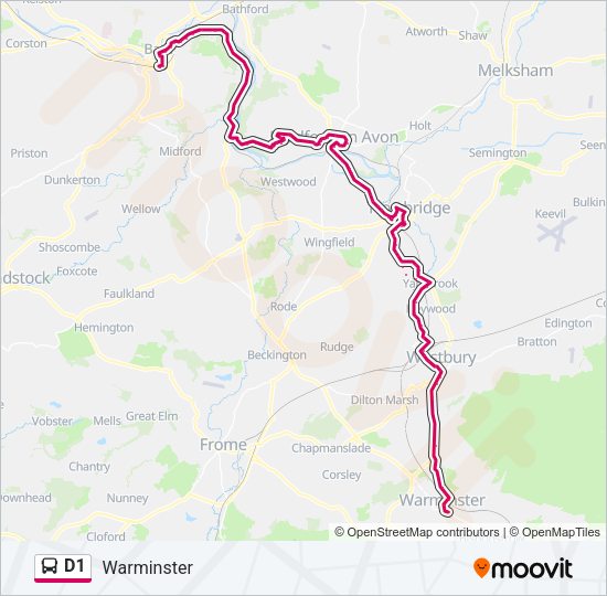 D1 Bus Line Map