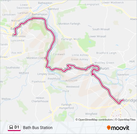 D1 Bus Line Map
