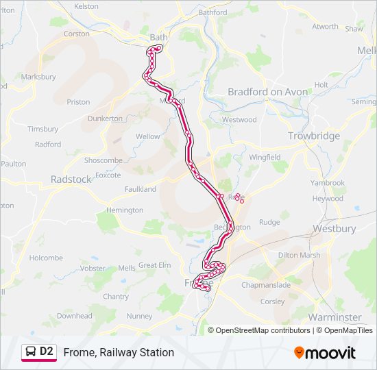 D2 Bus Line Map