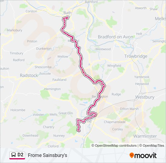 D2 Bus Line Map