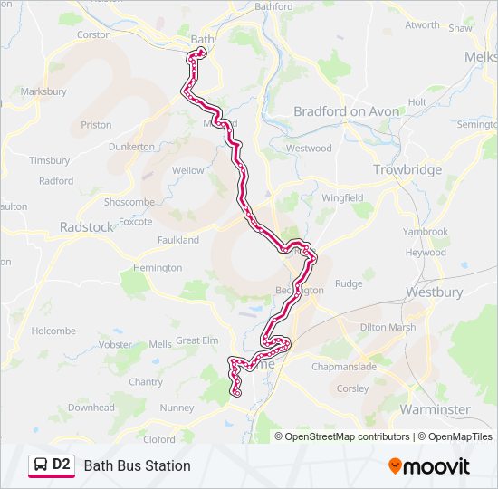 D2 Bus Line Map