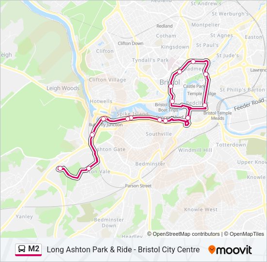 M2 Bus Line Map