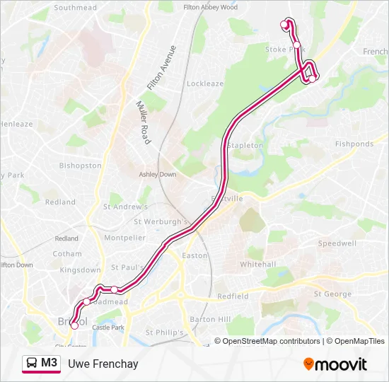 M3 Route - Bristol City Centre - Emersons Green: Schedules, Stops ...