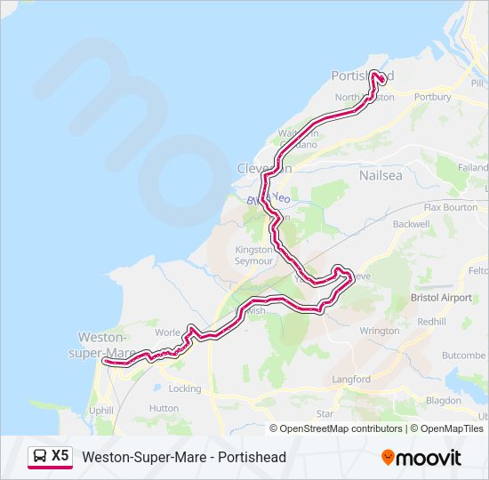 x5 Route Schedules, Stops & Maps Portishead (Updated)