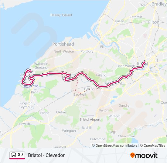 X7 Bus Line Map