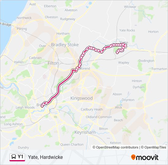 Y1 bus Line Map