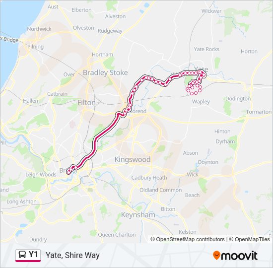 Y1 Bus Line Map