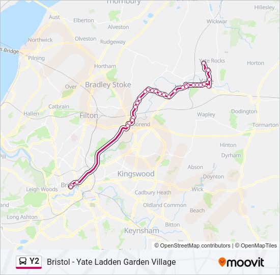 Y2 Bus Line Map