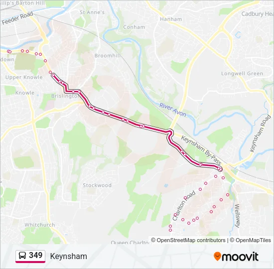 349 Bus Line Map
