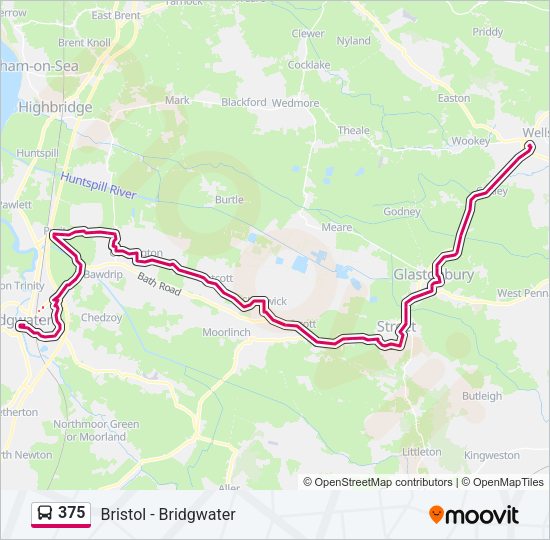 375 Bus Line Map