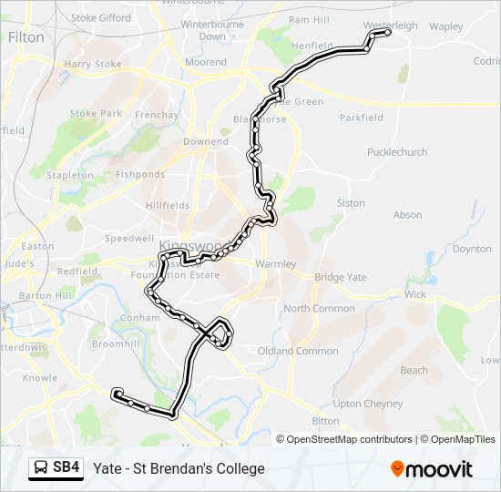 SB4 Bus Line Map