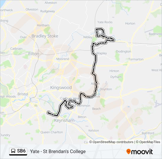 SB6 Bus Line Map