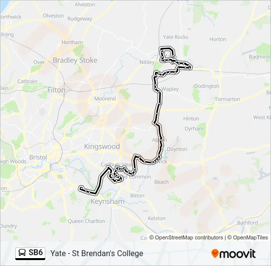 SB6 Bus Line Map
