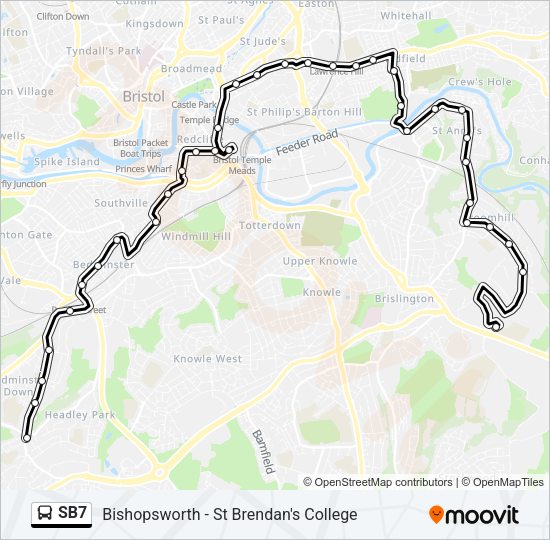 SB7 Bus Line Map