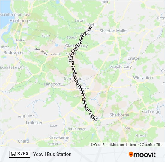 376X Bus Line Map