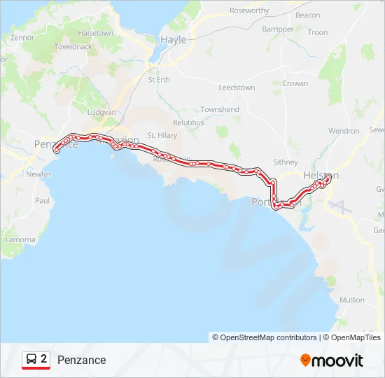 2 Bus Line Map