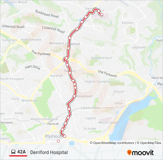 42A Bus Line Map
