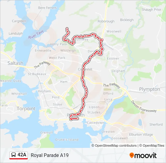 42A Bus Line Map