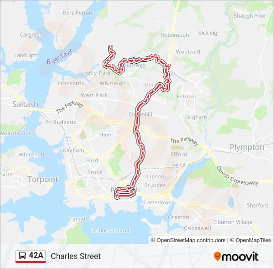 42A Bus Line Map