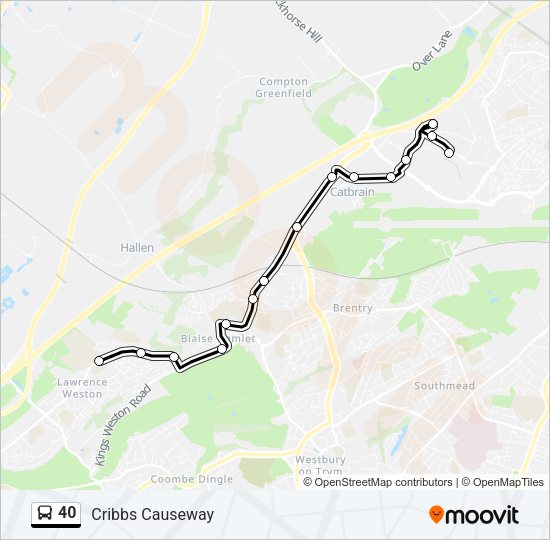 40 Bus Line Map
