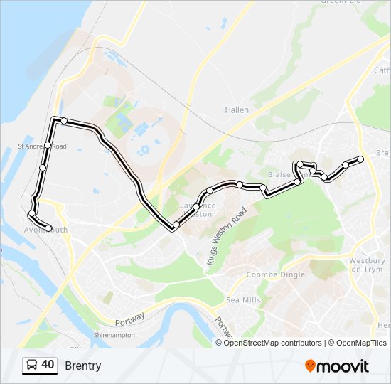 40 Bus Line Map