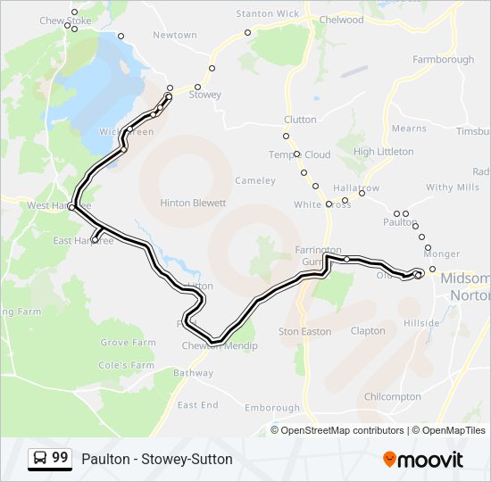 99 Bus Line Map