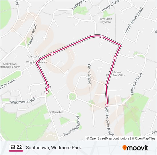 22 Bus Line Map