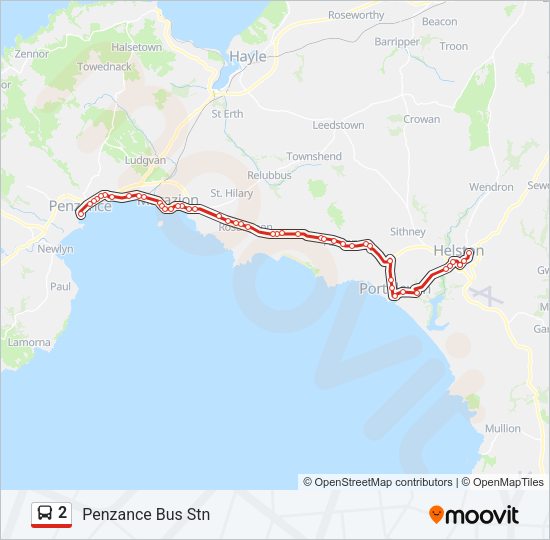 2 Bus Line Map