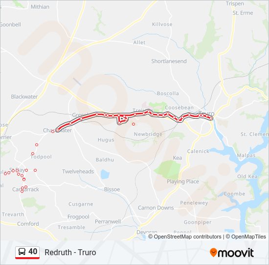 40 Bus Line Map