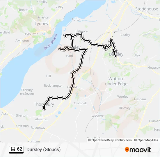 62 Route: Schedules, Stops & Maps - Dursley (Gloucs) (Updated)