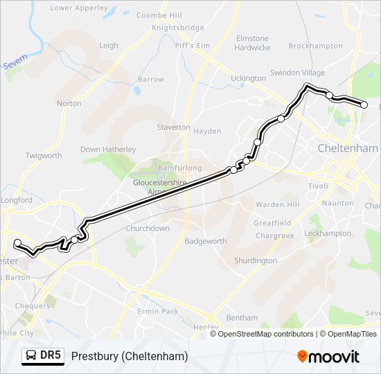 dr5 Route: Schedules, Stops & Maps - Prestbury (Cheltenham) (Updated)