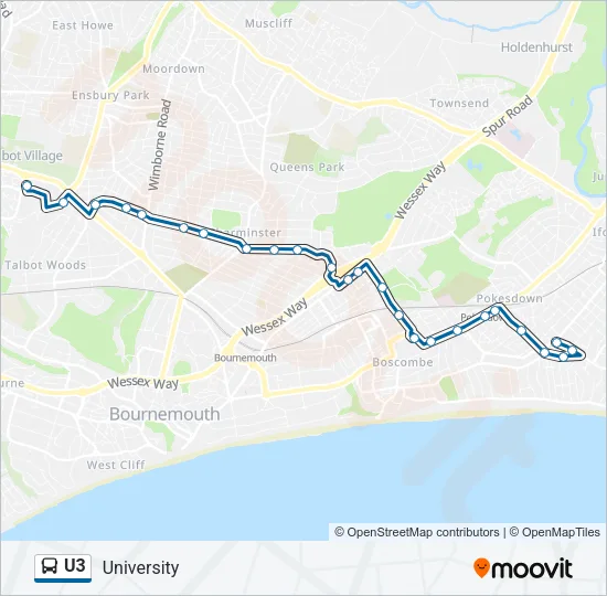 U3 Bus Line Map