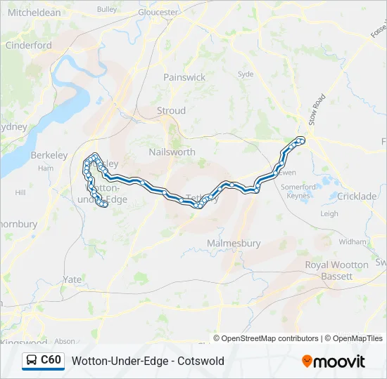 C60 Bus Line Map