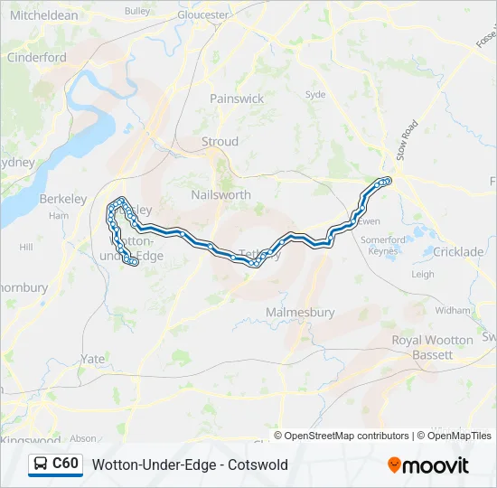 C60 Bus Line Map
