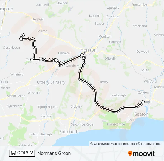 COLY-2 Bus Line Map