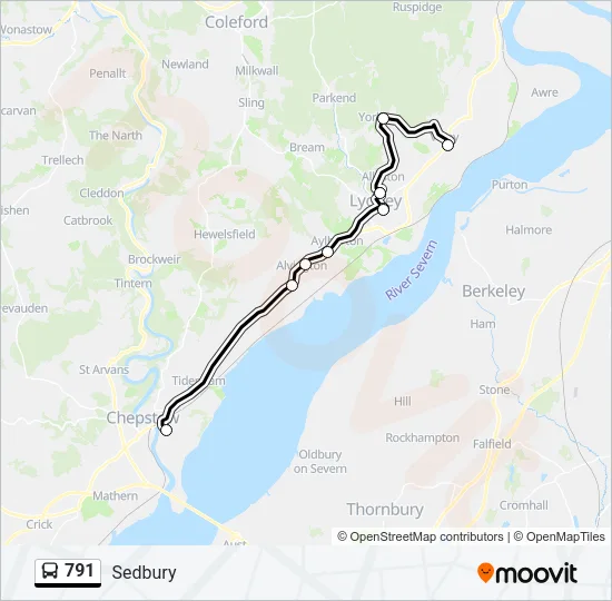 791 Bus Line Map
