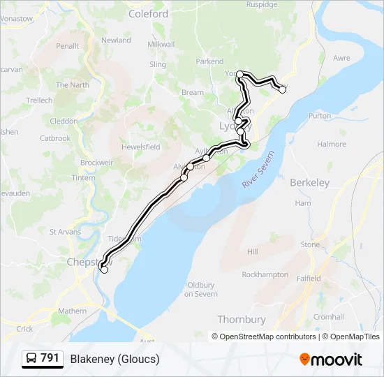791 Bus Line Map