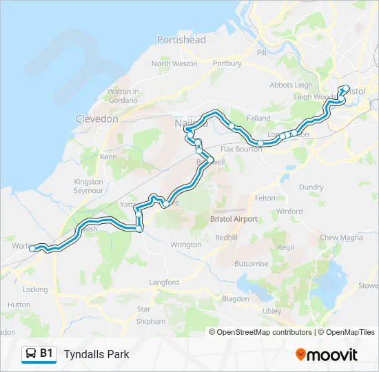 B1 Route: Schedules, Stops & Maps - Tyndalls Park (Updated)