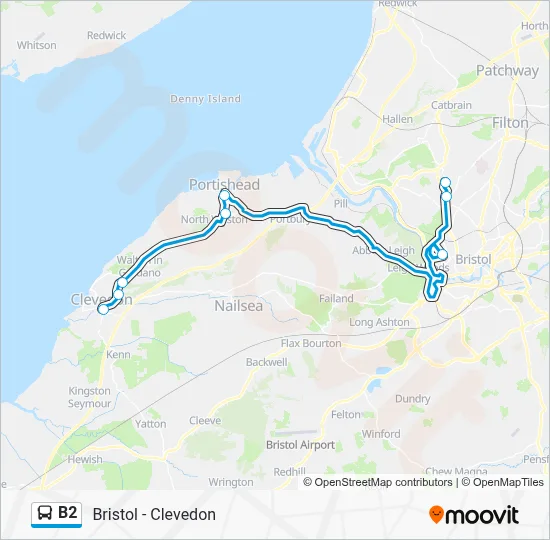 B2 Route: Schedules, Stops & Maps - Worle (Updated)