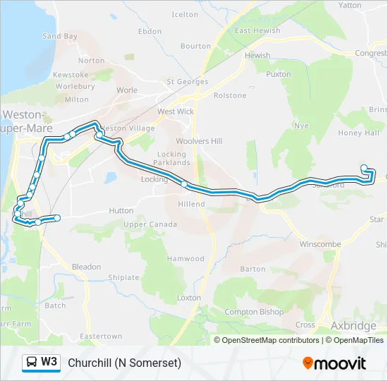W3 Bus Line Map