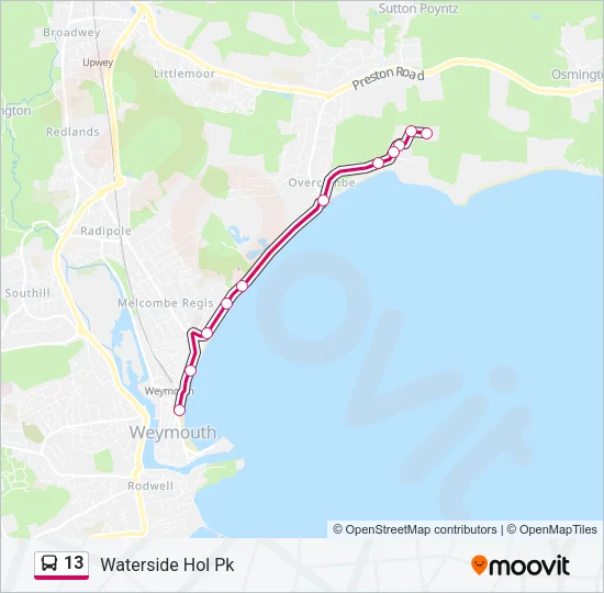 13 Bus Line Map