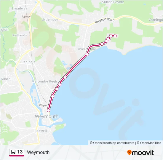 13 Bus Line Map