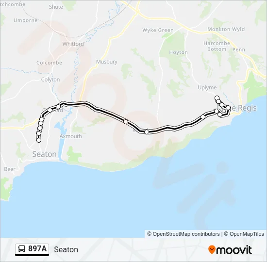 897A Bus Line Map