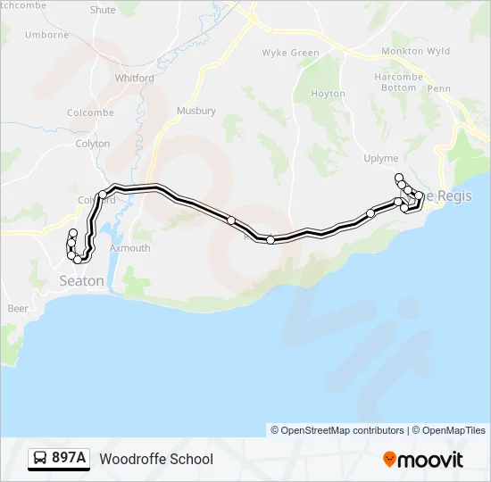 897A Bus Line Map