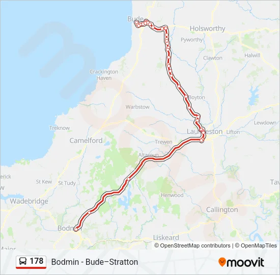 178 Route: Schedules, Stops & Maps - Callywith College (Updated)