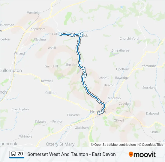 20 Bus Line Map